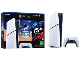 Console PlayStation 5 PS5 Slim Digital, SSD 1TB + Jogo ASTRO BOT + Gran Turismo 7