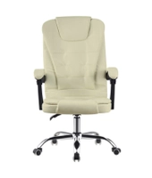 Cadeira de Escritório Presidente Base Cromada com Rodinha Fortt Leeds Branca - CPF06-B