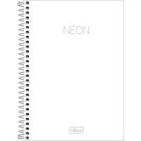 Caderno Universitário Capa Plástica, Tilibra, Neon, 302406, 160 Folhas, 10 Matérias, Multicolor