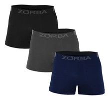 Kit 3 Cuecas Zorba Boxer Extreme Sem Costura Microfibra 836