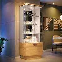 Cristaleira HB Móveis Aura 2 Portas Vidro Cinamomo