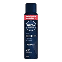 10 UNIDADES (R$8,04/unidade) - NIVEA MEN Antitranspirante Aerossol Deep Carvão Ativado 200ml 