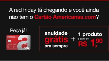 [Selecionados]Cartão Americanas com anuidade grátis para sempre