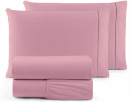 Jogo De Lençol Casal 03 Peças Percal 400 Fios Macio