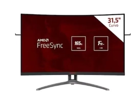 Monitor Gamer Curvo 31,5" AOC Agon AG323FCXE Tela Widescreen, Full HD,165Hz, 1ms e AMD FreeSync Premium - Preto