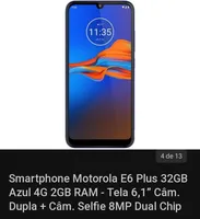 Smartphone Motorola E6 Plus 32GB | R$594