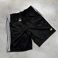 Bermuda Adidas 3S Masculina - Preto+Branco