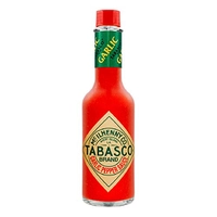 2x Molho de Pimenta Vermelha Suave com Alho Frasco Tabasco 60ml