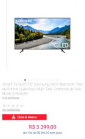 TV QLED 55" Samsung Q60T Bluetooth, Tela de Pontos Quânticos | R$3.399