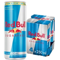 (REC) Pack de 4 Latas Red Bull Energético, Sem Açúcar, 250m