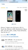 iPhone 7 Apple com 3D Touch, iOS 11, Touch ID, Câmera 12MP, Resistente à Água | R$1.900