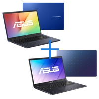 Notebook ASUS VivoBook X513EA-BQ2782W Azul Cobalto + Notebook ASUS E410MA-BV1870X Peacock Blue