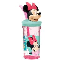 Tuut, Linha Disney, Copo com Canudo 3D, Minnie, 360ml
