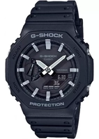 Relógio Casio G-shock Ga-2100-1adr Carbon Core Guard Cor da correia Preto Cor do bisel Preto/Cinza Cor do fundo Preto