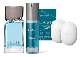 Combo Clash: Colônia, Sabonetes e Body Spray