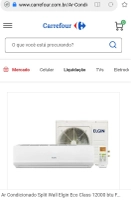 Ar Condicionado Split Wall Elgin Eco Class 12000 btu Frio 220v R$ 727