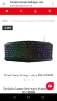 Teclado Gamer Redragon Harpe RGB, K503RGB | R$109