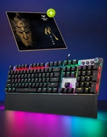 Teclado Gamer Aula F2058 RGB + Mousepad ABNT2