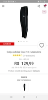 Calça Masculina Adidas Core 18