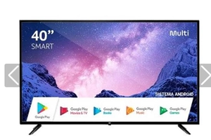 [AME R$ 1052] Smart Tela DLED 40'' Full HD Multi Android 3 HDMI 2 USB Wi-Fi - TL045