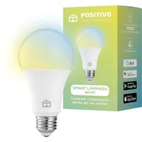 Smart Lâmpada Wi-Fi Positivo Casa Inteligente Branco Quente e Frio RGB LED 9W Bivolt | R$56