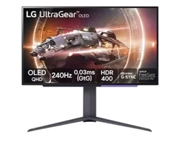 Monitor OLED QHD 27"t; LG GAMER 27GS95QE-B | ULTRAGEAR, HDMI, Cinza e Roxo, 240Hz