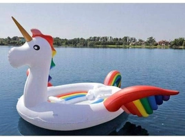 Boia Inflável Gigante Unicórnio para 6 Adultos - Belfix | R$ 1.799