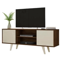 Rack Madetec Lisboa com 136cm de Largura para TV de Até 50 Polegadas - Off White/Savana