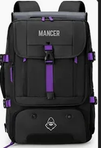 Mochila Mancer Kairos, Preto e Roxo, MCR-KROS-BL01