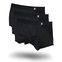 Kit de 3 Cuecas Boxer básico, Bunker, Masculino, Preto