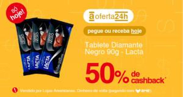 [APP/AME 50%] Diamante Negro Lacta 90g R$ 2,5