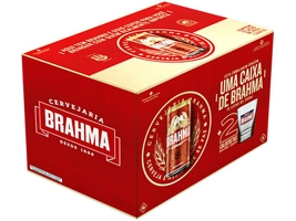 Kit Cerveja Brahma Premium American Lager - 269ml Cada 15 Unidades c/ 2 Copos