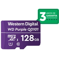 Cartão de memória micro SD, 128GB, 64TBW, Purple, 4600164, Western Digital - CX 1 UN - Mídias & Drives - Kalunga