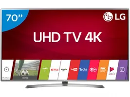 Smart TV LED 70" LG 70UJ6585 Ultra HD 4K 4 HDMI 2 USB Wi-Fi - R$ 6649