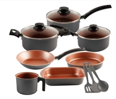 Conjunto de Panelas 10 Peças Tramontina Turim com Starflon T1