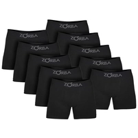 Kit Com 10 Cuecas Algodão Sem Costura Zorba