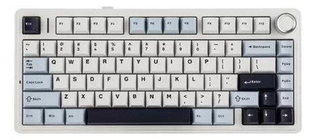 Teclado Aula F75 Mecânico Sem Fio Tri Mode Gasket Hot Swapp Cor de teclado Branco Idioma Inglês US