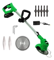 Roçadeira Aparador Grama A Bateria Recarregável 21v 400w Profissional Com 2 BATERIAS E Acessórios Tgram21 Trato