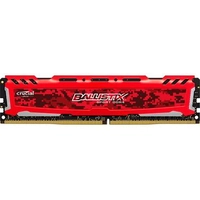 Memória Crucial Ballistix Sport LT, 8GB, 2666MHz, DDR4, CL16, Vermelho - BLS8G4D26BFSEK | R$ 238
