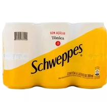 Pack de Schweppes Tônica Sem Açúcar 350ml 6 unidades