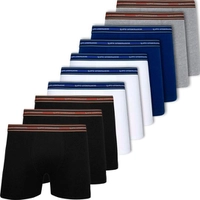 Kit 10 Cuecas Lupo Boxer Em Algodão Box Masculina Cotton Adulto 523 