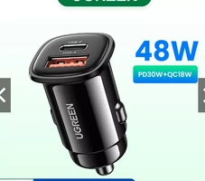 Carregador Rápido UGREEN 30W 18W De Porta Dupla Para iPhone 14 Pro Max 13 XiaoMi Realme