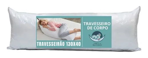 Travesseiro de Corpo 40x130cm Branco