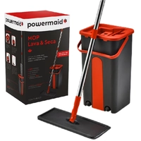 Mop Limpeza Rodo Mágico Giratório Esfregão Balde Flat Flash Powermaid 