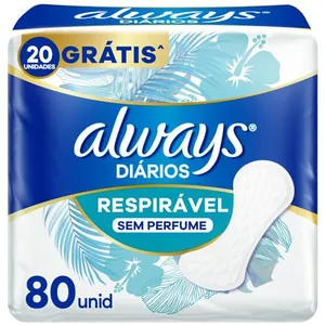 [Rec] Protetor Diário Always Respirável - 80 unidades