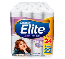 Papel Higienico Folha Dupla Elite 24 Rolos | R$18