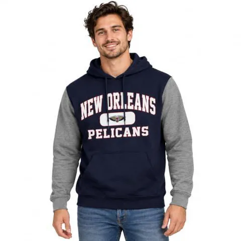 Blue 84 Moletom com capuz colorblock oficialmente licenciado pela NBA