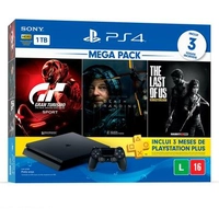 Console PS4 1TB + Gran Turismo Sport + Death Stranding + The Last of US | R$2.300