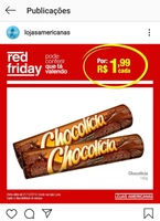 [Loja Física] Chocolícia 143g por R$1,99 nas Lojas Americanas