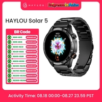 Relógio Inteligente HAYLOU Solar 5 com Tela AMOLED de 1,58" e 60Hz, Ligações Por Bluetooth e Bateria de 40 Dias